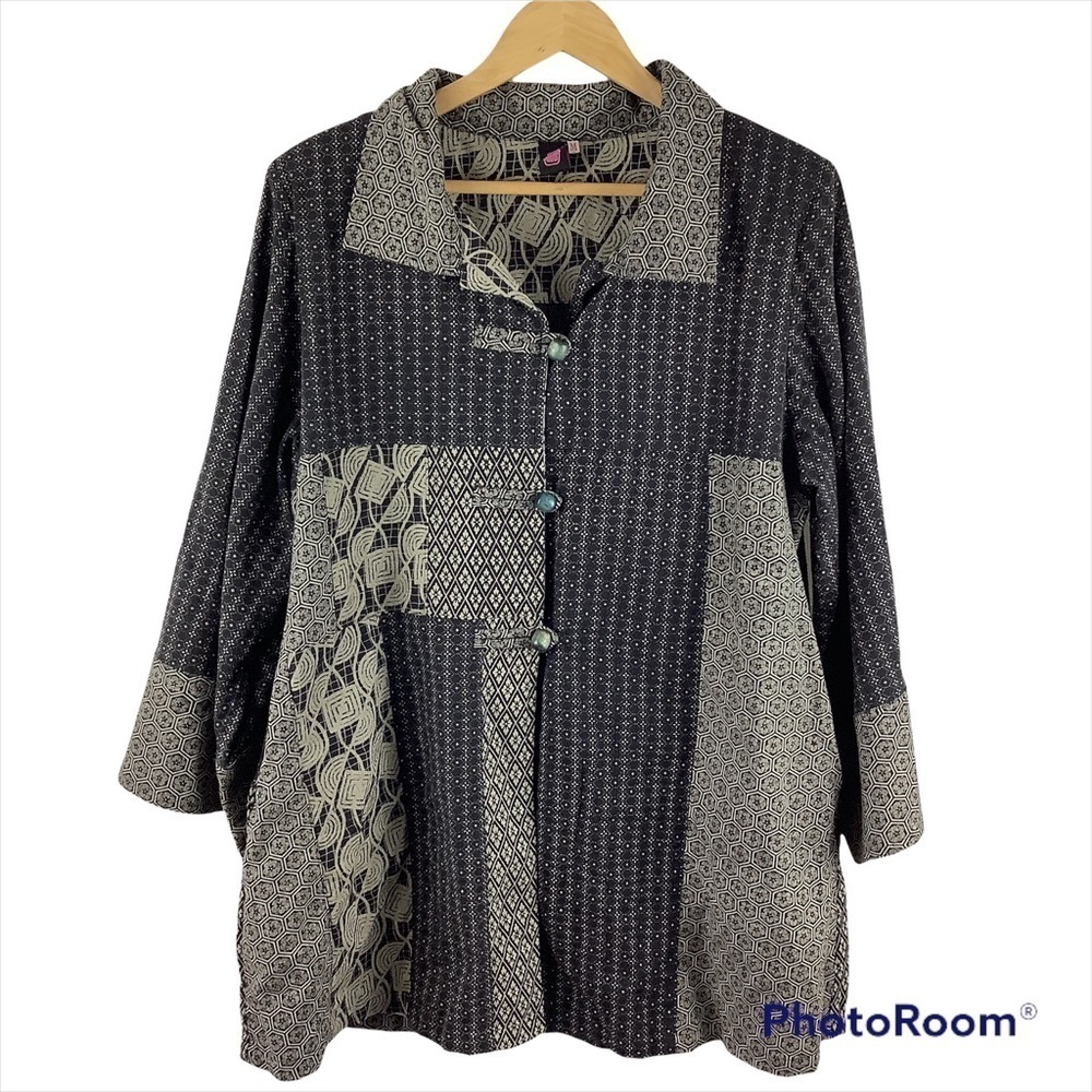 Cupcake International Patchwork Lagenlook Jacket - image 1